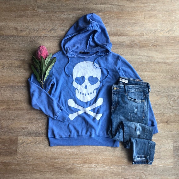 Wildfox ‘Love Bones’ Hoodie Pullover - Picture 1 of 6